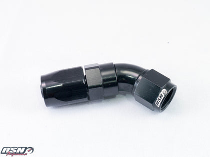 Braided Rubber Fittings - Black Full Flow