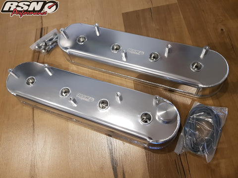 Ls 1ls Rocker Covers Holden LS1 Fabricated Anodised Natural Rocker Cover Set. With Coil sta ...