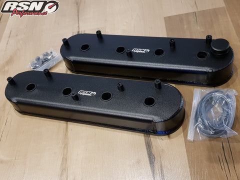Ls 1ls Rocker Covers Holden LS1 Fabricated Anodised Natural Rocker Cover Set. With Coil sta ...