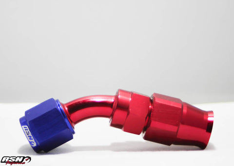 AN 6 45 Degree Swivel Fitting for Teflon hose