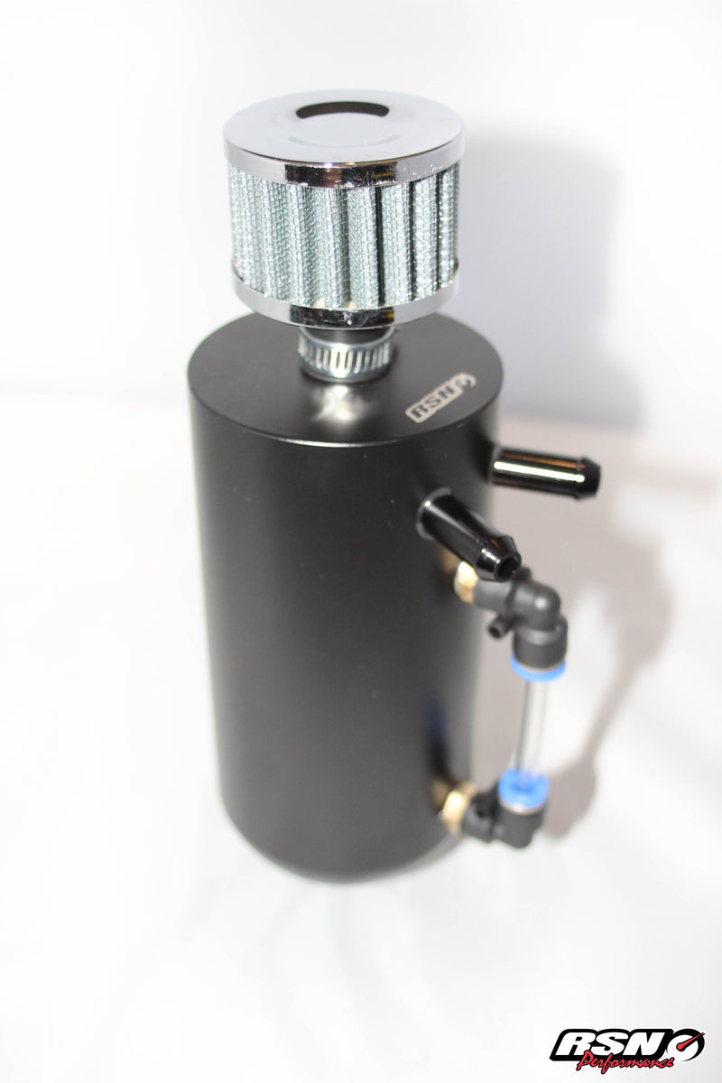 Round Catch Can with Breather in Black – RSN Performance