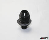 AN6 to M12 adapter for Bosch 044 fuel pump applications in Black
