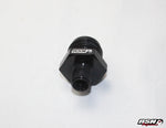 AN6 to M12 adapter for Bosch 044 fuel pump applications in Black