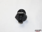 AN6 to M18 adapter for Bosch 044 fuel pump applications in Black