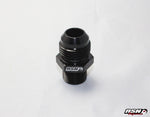AN8 to M12 adapter for Bosch 044 fuel pump applications in Black
