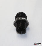 AN8 to M18 adapter for Bosch 044 fuel pump applications in Black