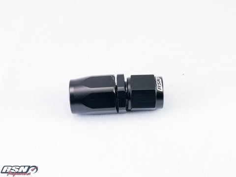 FULL FLOW AN 10 STRAIGHT SWIVEL FITTING FOR BRAIDED RUBBER HOSE IN BLACK