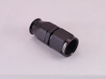 AN 8 STRAIGHT BLACK SWIVEL FITTING FOR BRAIDED RUBBER HOSE