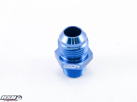 AN10 to M18 adapter for Bosch 044 fuel pump applications in Blue