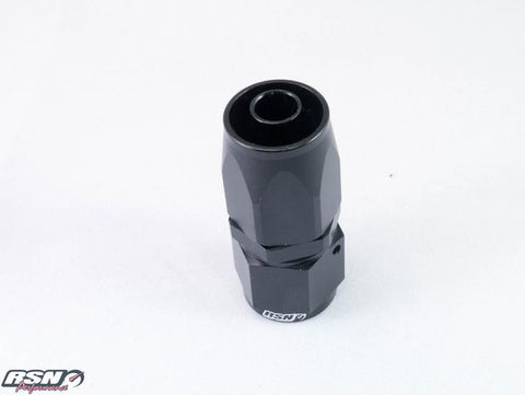 FULL FLOW AN 4 STRAIGHT SWIVEL FITTING FOR BRAIDED RUBBER HOSE IN BLACK